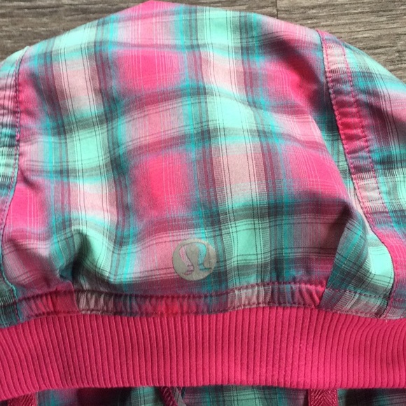 Lululemon - Run Reflection Half Zip Jacket - Senorita Pink Plaid - Picture 3 of 11
